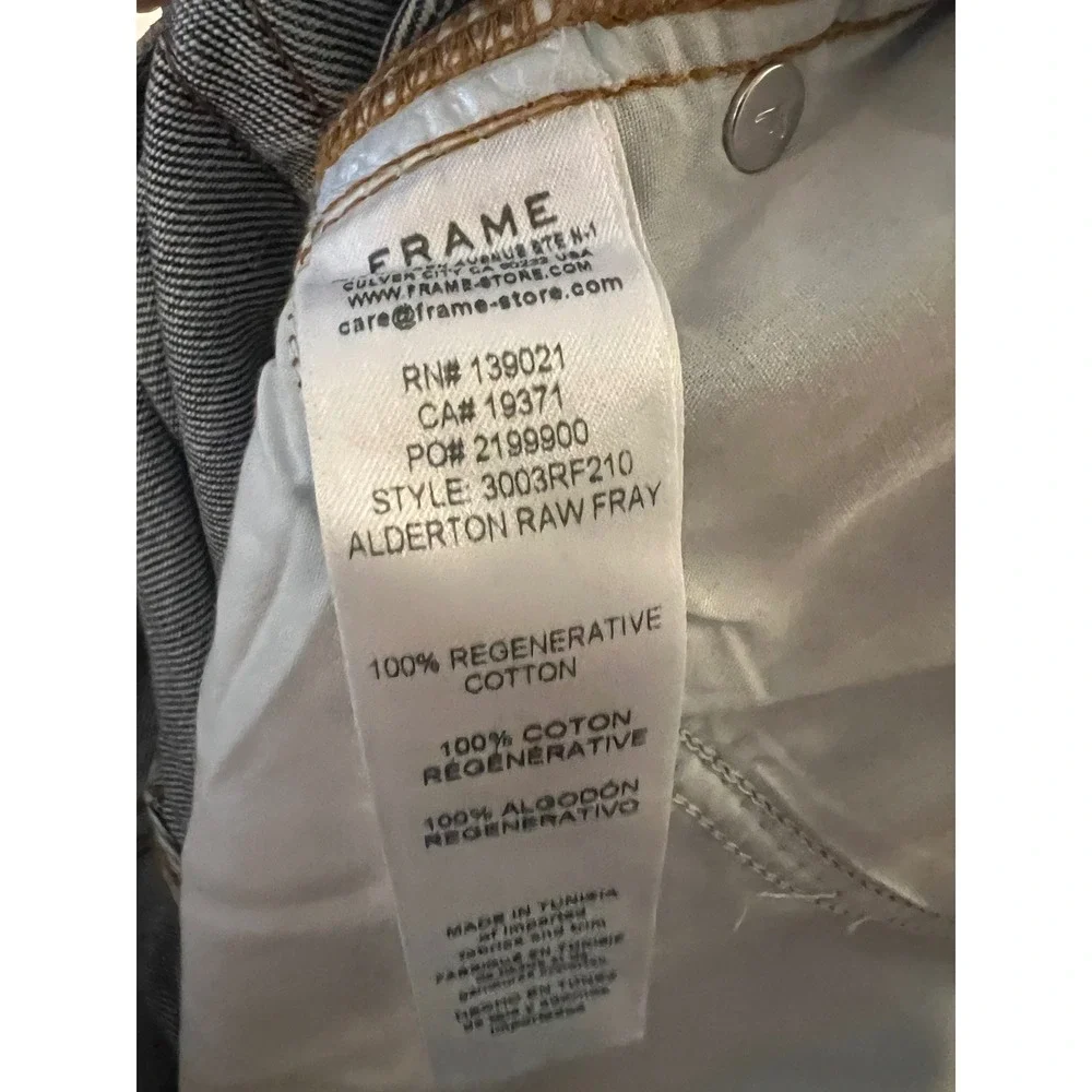 Frame The‎ Lax Mid-Rise Relaxed Flare Jeans Alderton Raw Fray Size 29 NWT NEW